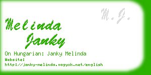 melinda janky business card